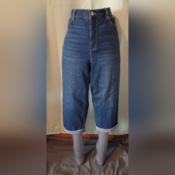 🍒 Gloria Vanderbilt Amanda Capri Denim Jeans - Picture 1 of 5